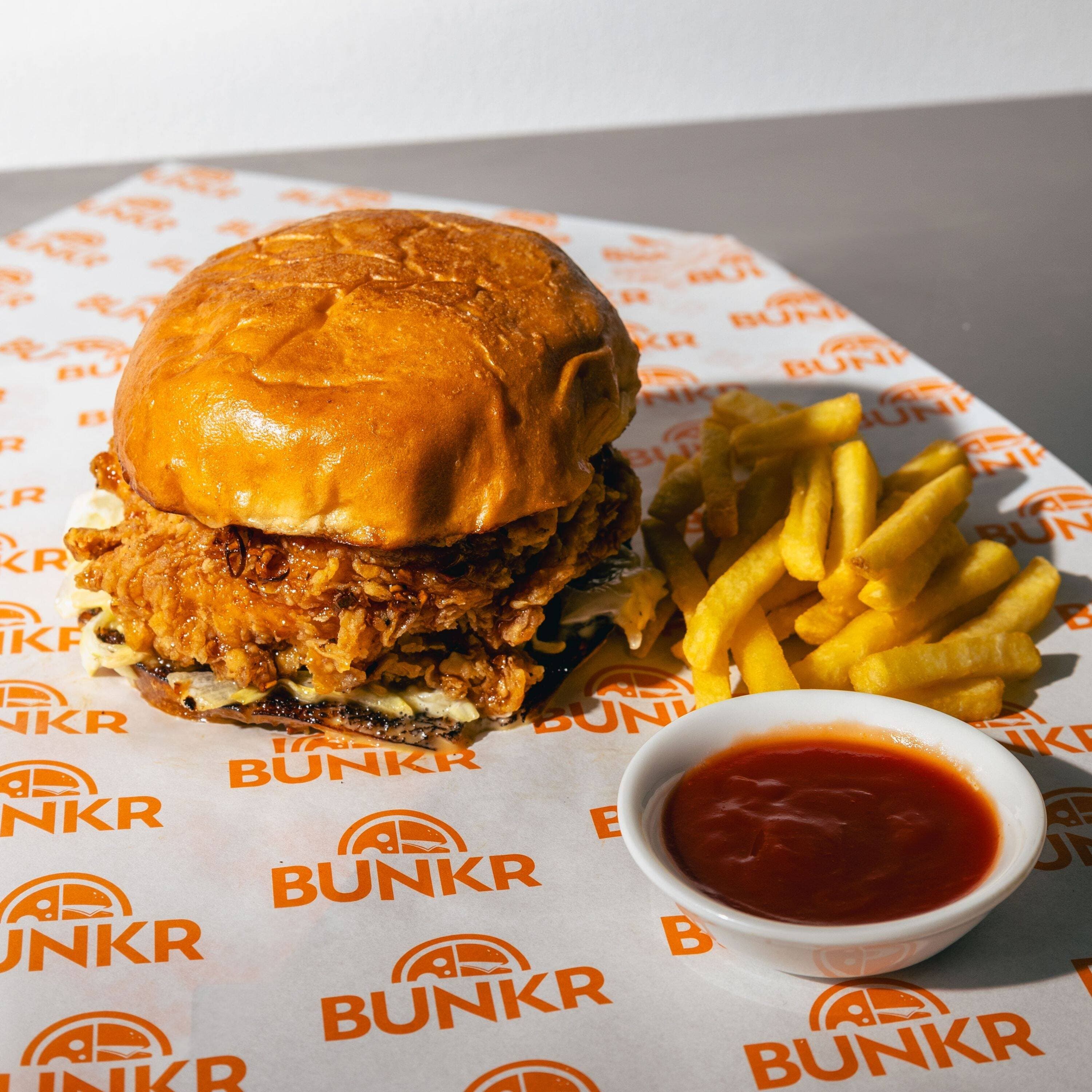 Hamburguesa Hot Honey 150 g con Papas