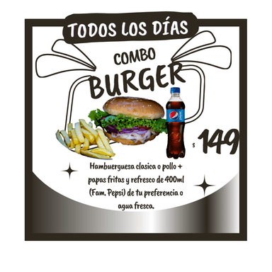 Combo 1 Hamburguesa Clásica