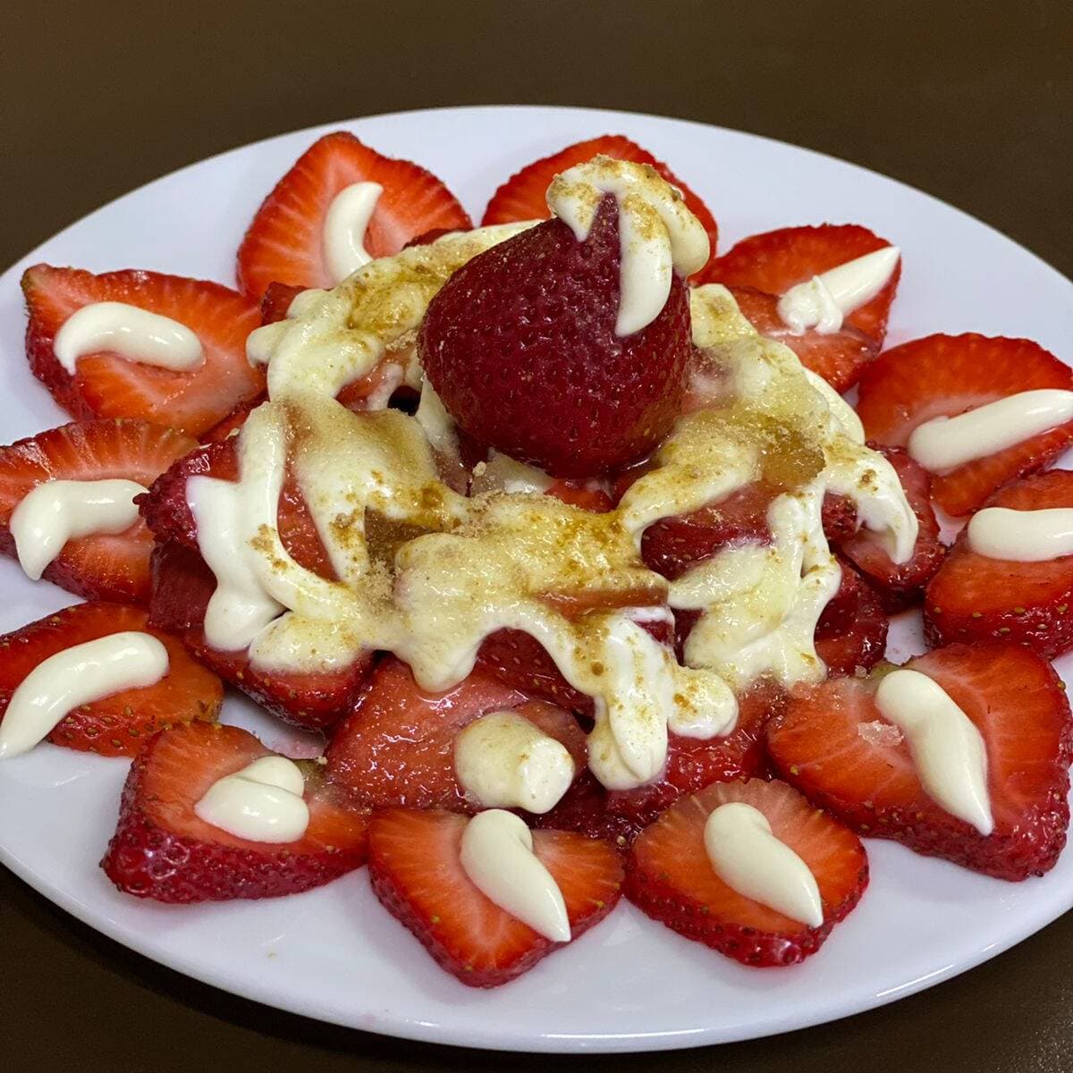 Fresas con crema