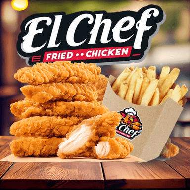 Chicken Tenders 12 Piezas mas Papas Fritas