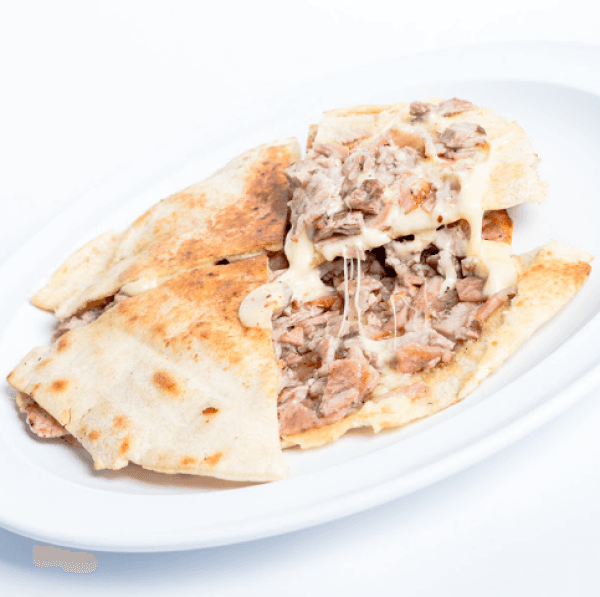 PAN ARABE CON CHULETA Y TOCINO   (1)pza