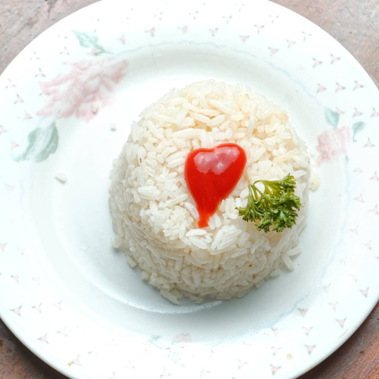 porcion de arroz blanco