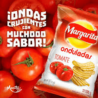 Papas margarita onduladas tomate