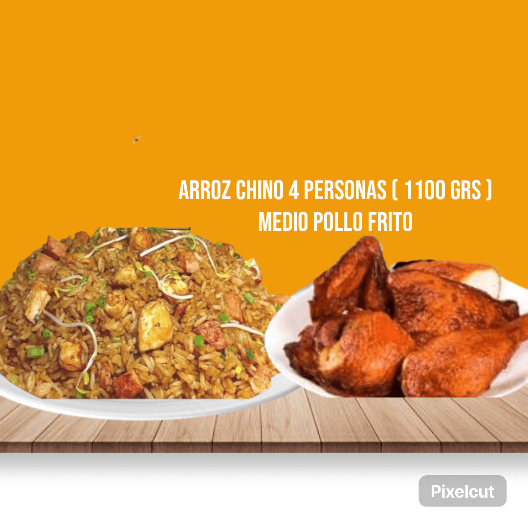 Arroz Chino 4 Personas más Medio Pollo Frito