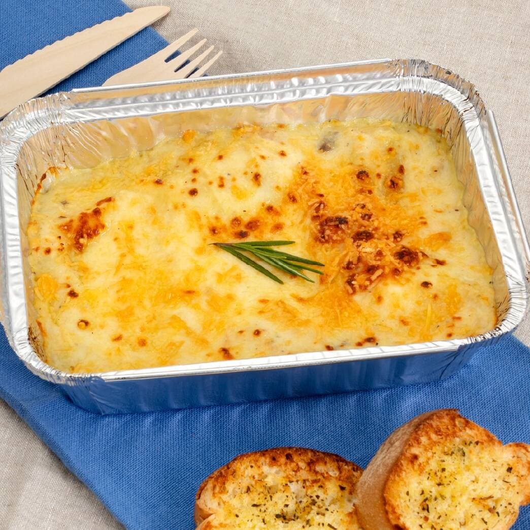 Lasagna Pollo con Salsa Blanca y Champiñones