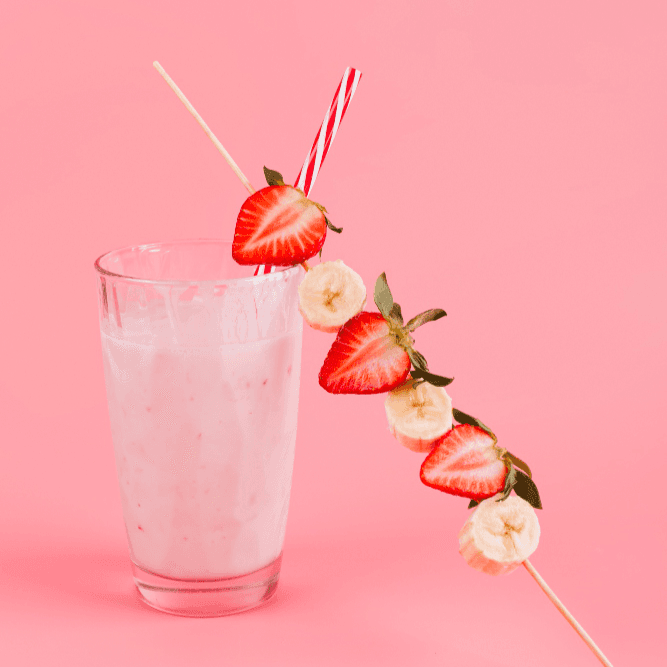 Licuado de Plátano Fresa