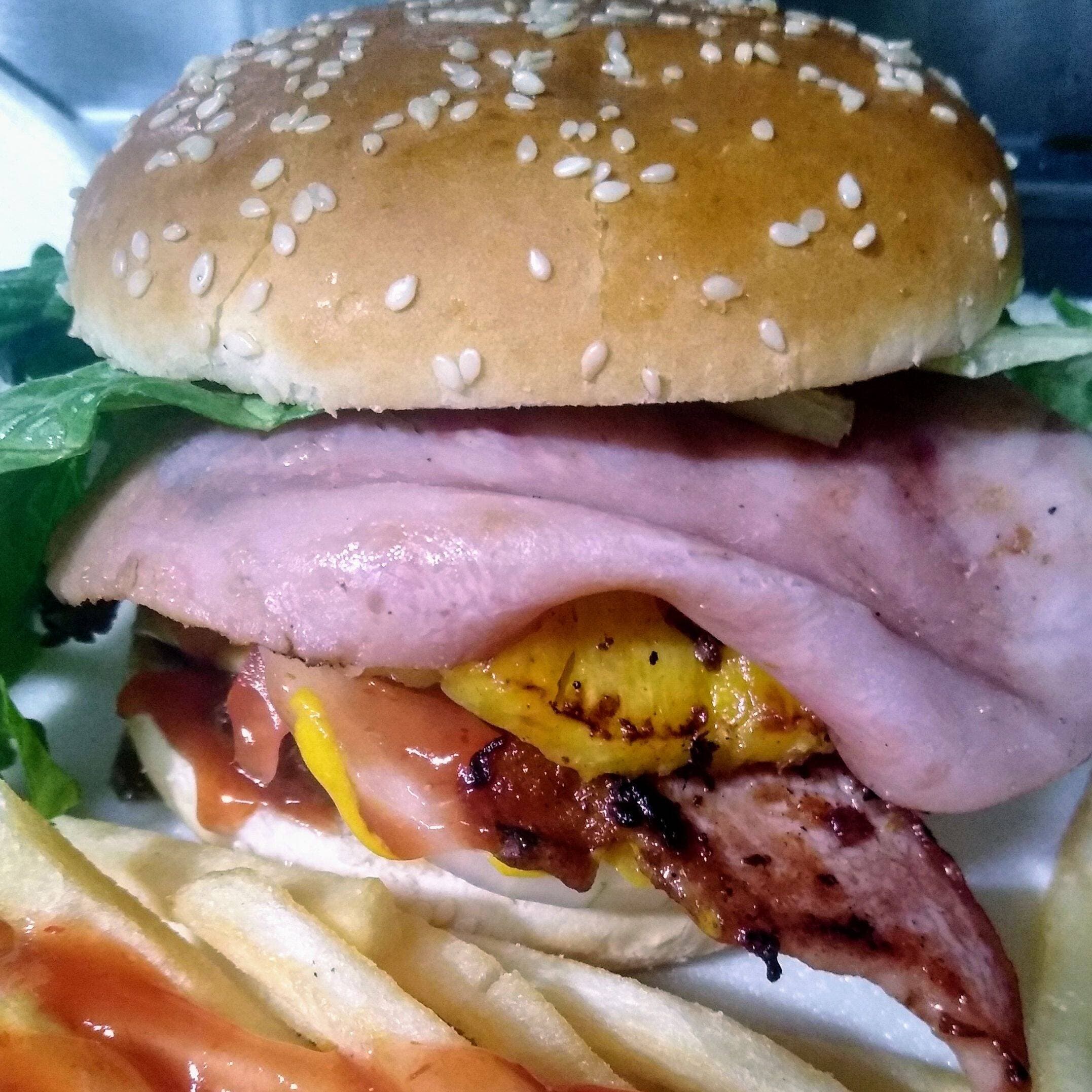 Combo 4 Hamburguesas Tocino Hawaiana