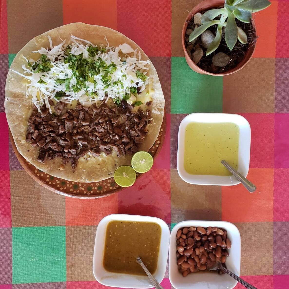 Quesadilla de Maiz con Asada