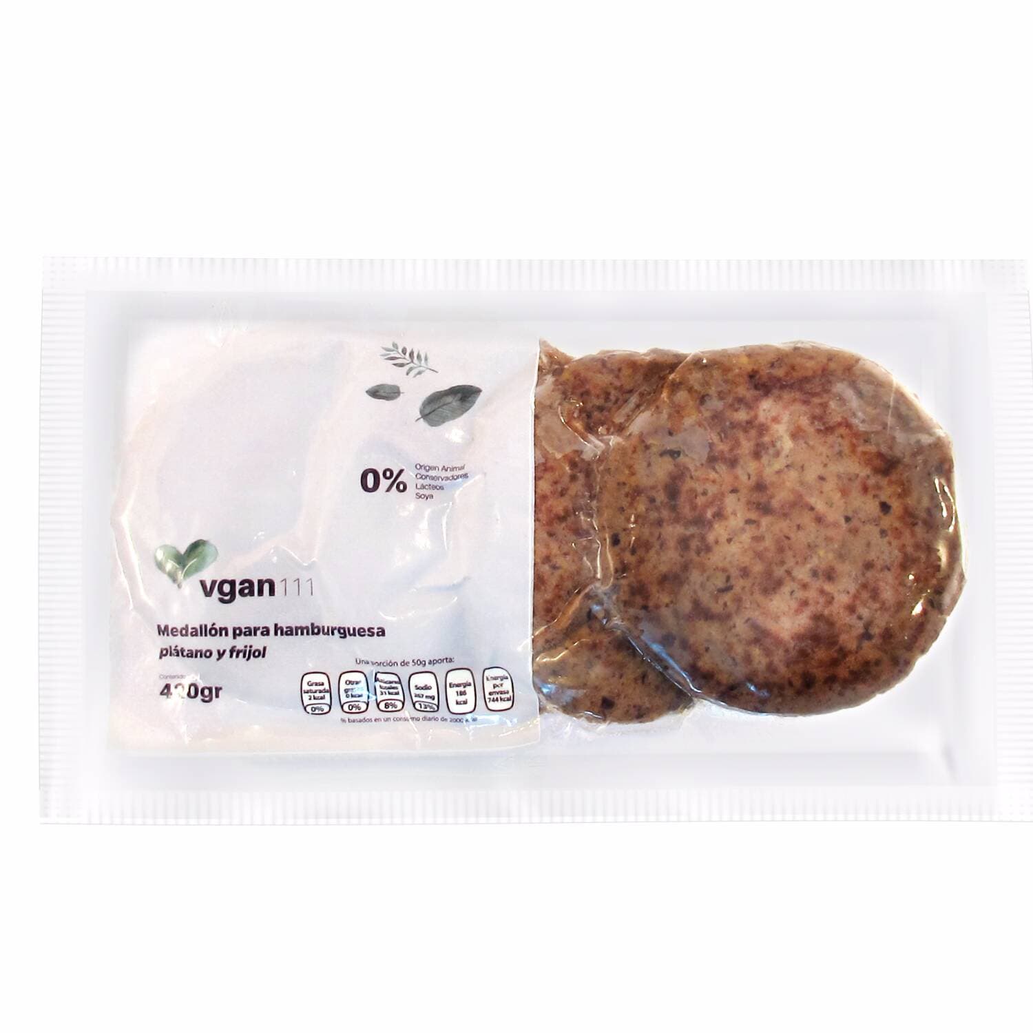 Medallón de Plátano y Frijol Empaquetado