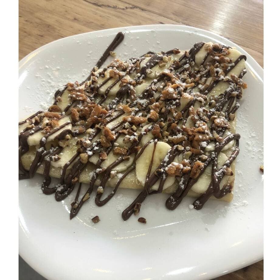 Crepa de Cajeta con Plátano y Frapuccino Clásico