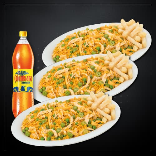 Combo Grande 3 Arroz Pollo Medianos + Bebida