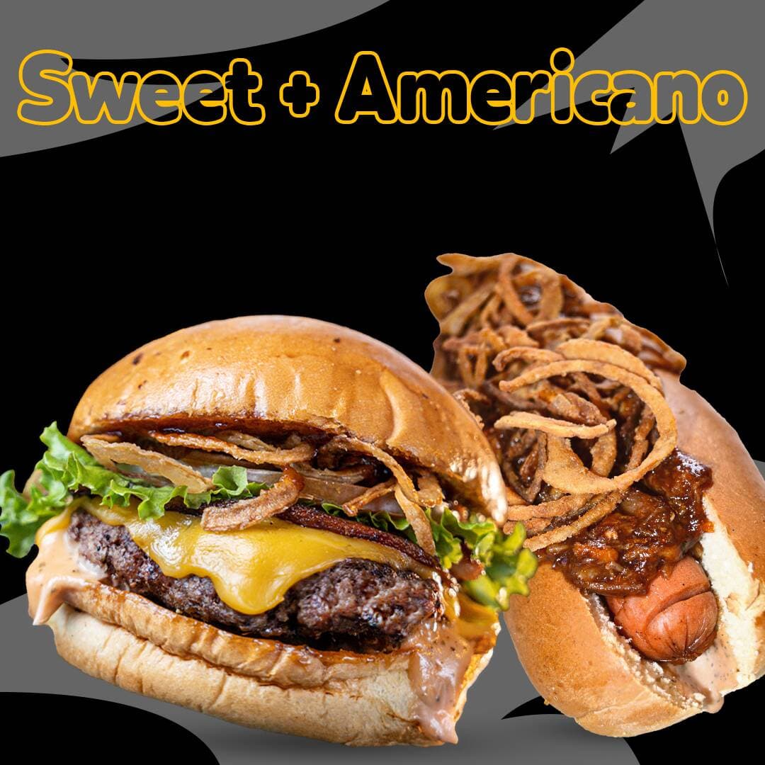 Combo Perro Americano+ 1 Burguer Mr Sweet +2 Papas