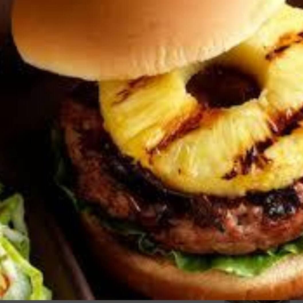 Hamburguesa Hawaiana con queso