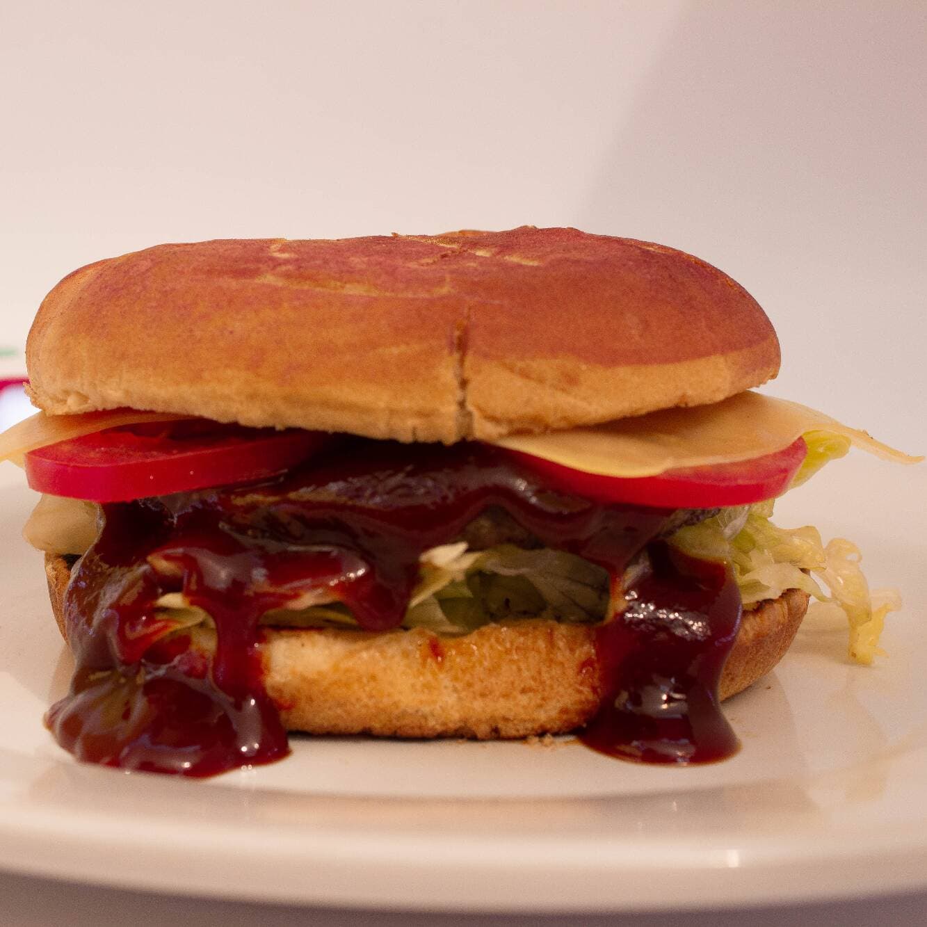 Hamburguesa Bbq con Postre