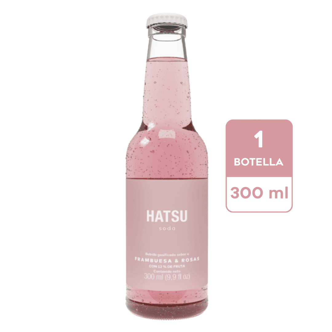 Soda Hatsu Frambuesa Rosas Hatsu 300 ml