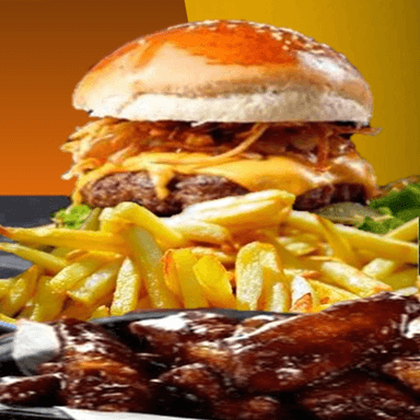 Combo Hamburguesa + Alitas + Papas Fritas