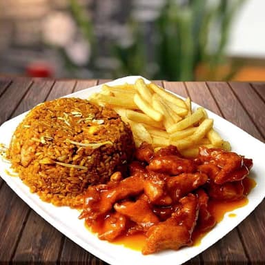 Arroz Paisa + 3 Croquetas Pollo + Papas(Personal)