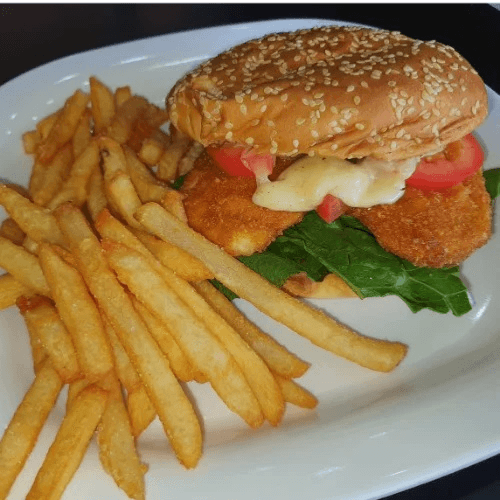 Hamburguesa Milanesa de Pollo Rellena