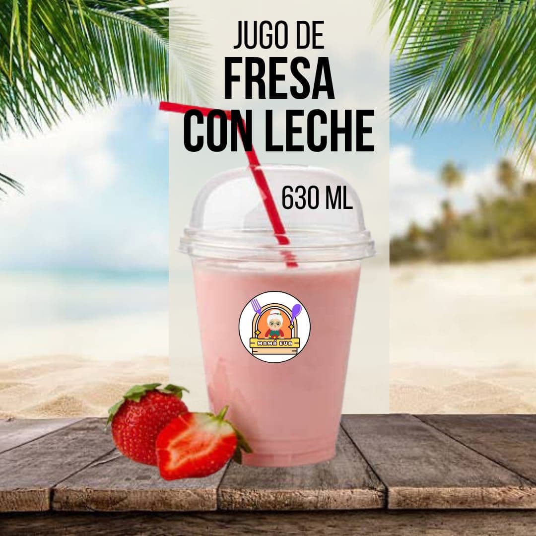 Jugo de Fresa c/ Leche 21 oz