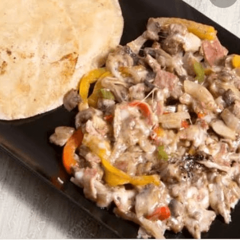 Orden Alambre Mixto c/Queso y champiñon (2 Pers.)