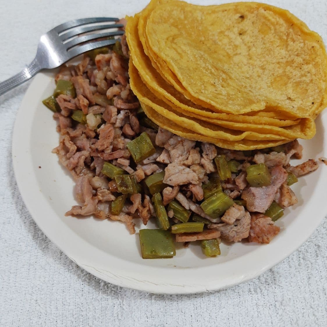 Bistec con nopal y queso