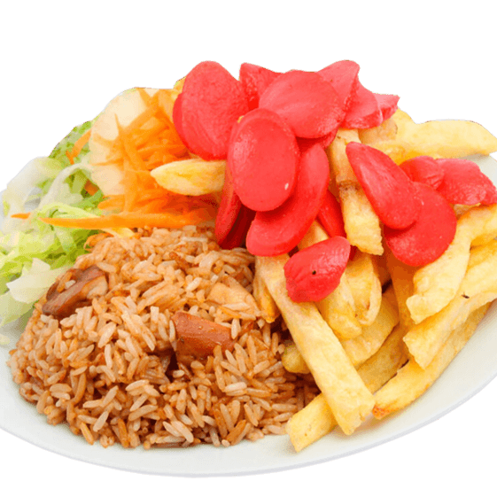 Hot Dog con Chaufa + Papas