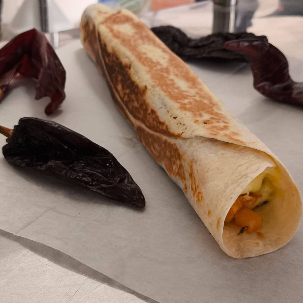 Burrito Vegetariano de Papas Guisadas y Queso