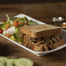 Sandwich de Champiñones con Queso Asadero