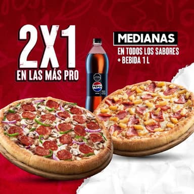 Combo 2x1 Medianas + Bebida 1 Litro