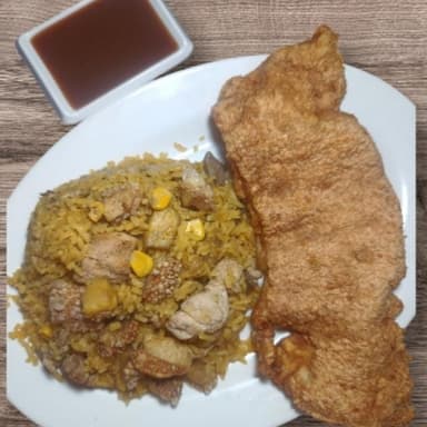 Chuleta de Cerdo 180 Gr + 200 Gr Arroz Paisa