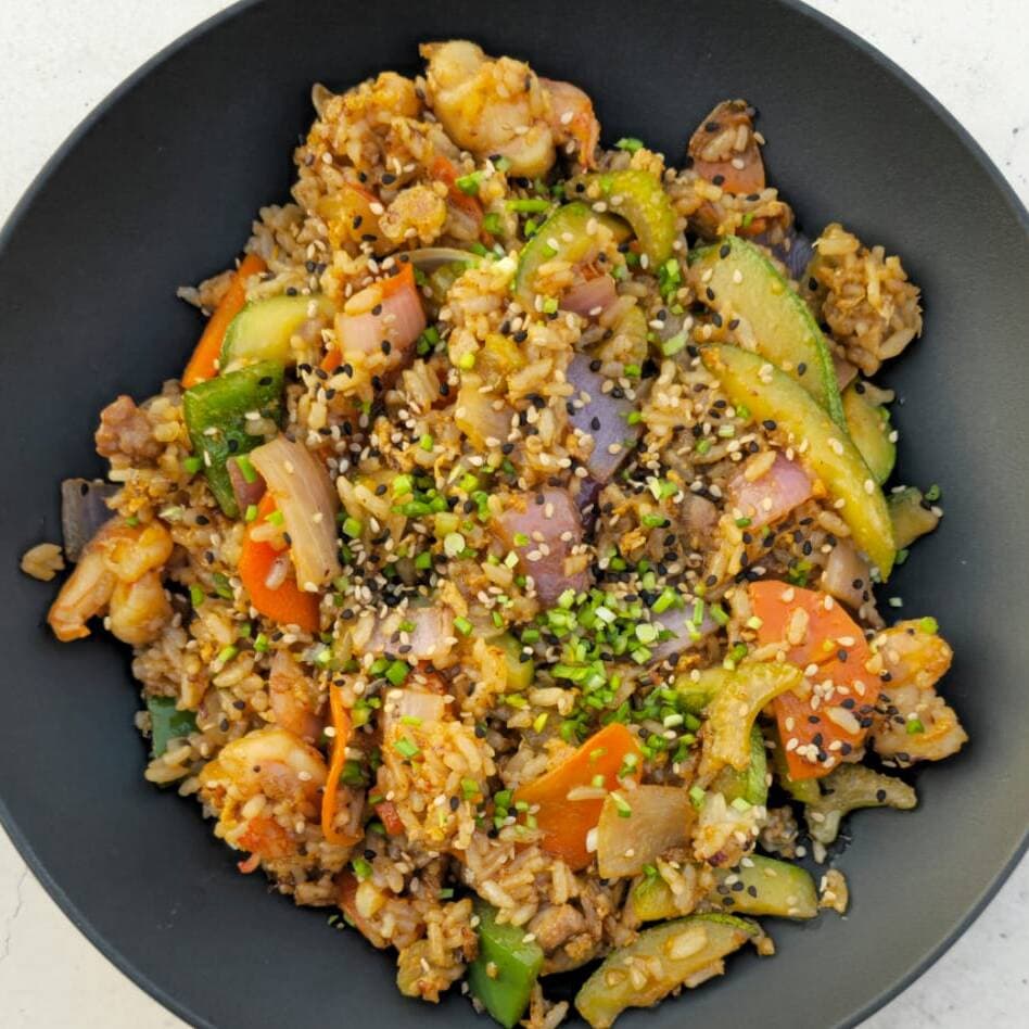 Arroz Frito con Camarón