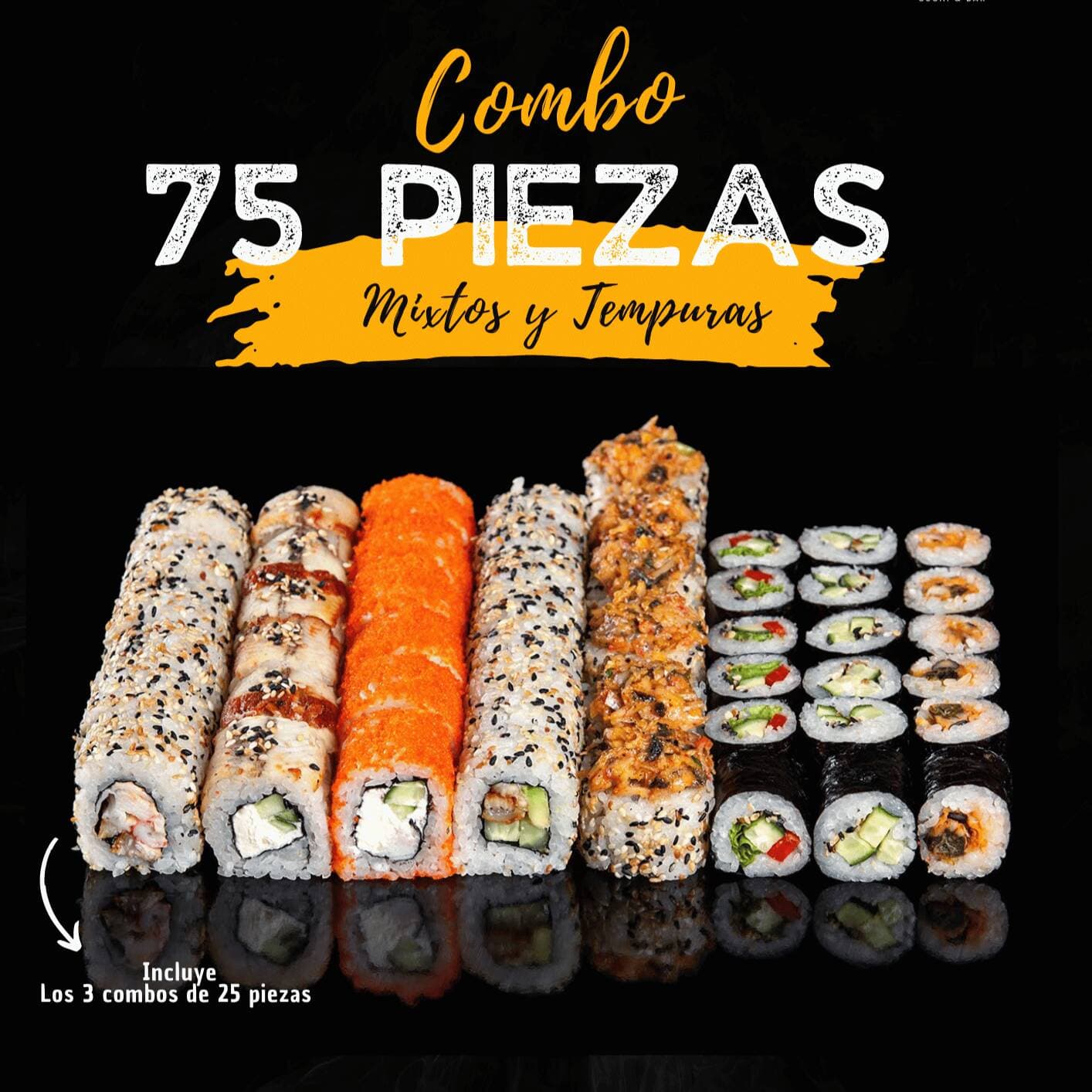 🎊🎉75 PIEZAS  ( LOS 3  COMBOS Y TEMPURAS)💥