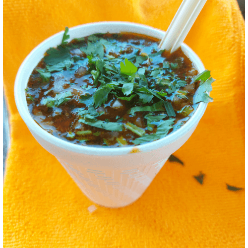 Vaso de consomé de 500ml (sin birria)