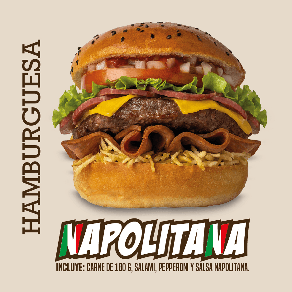 Hamburguesa 180 g Napolitana
