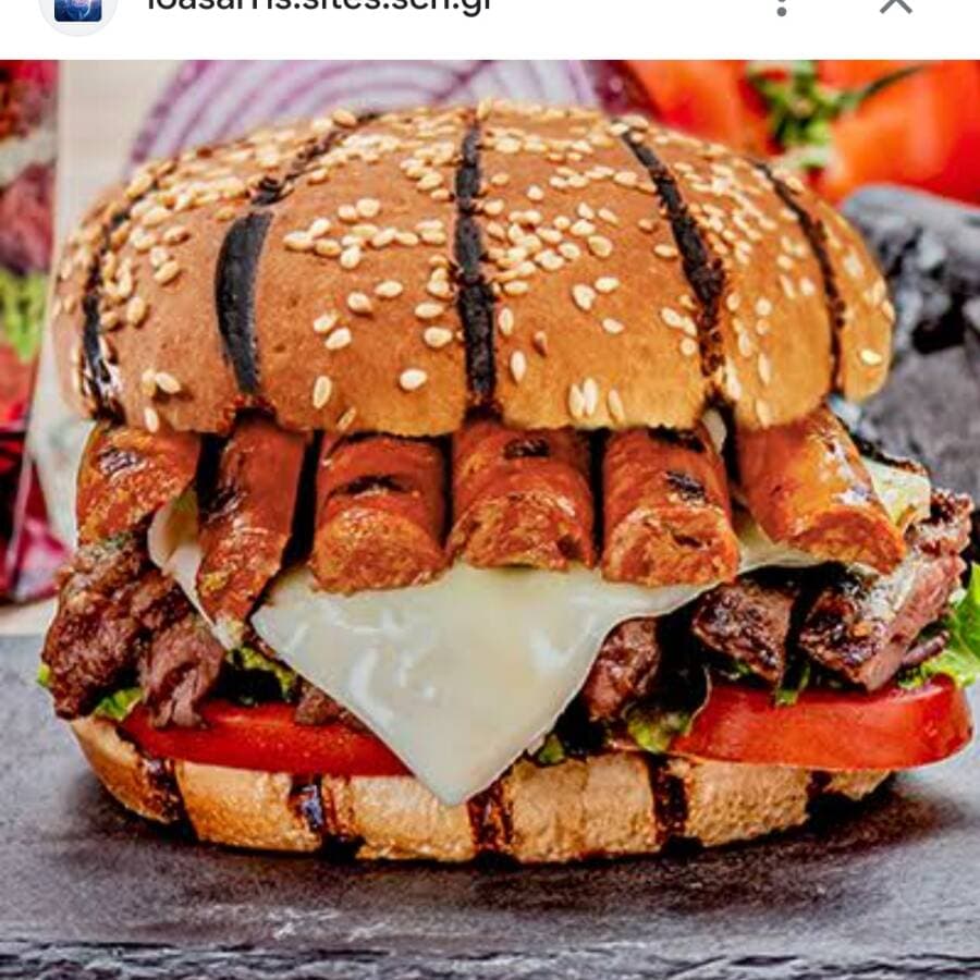 Hamburguesa de Arrachera con Chorizo