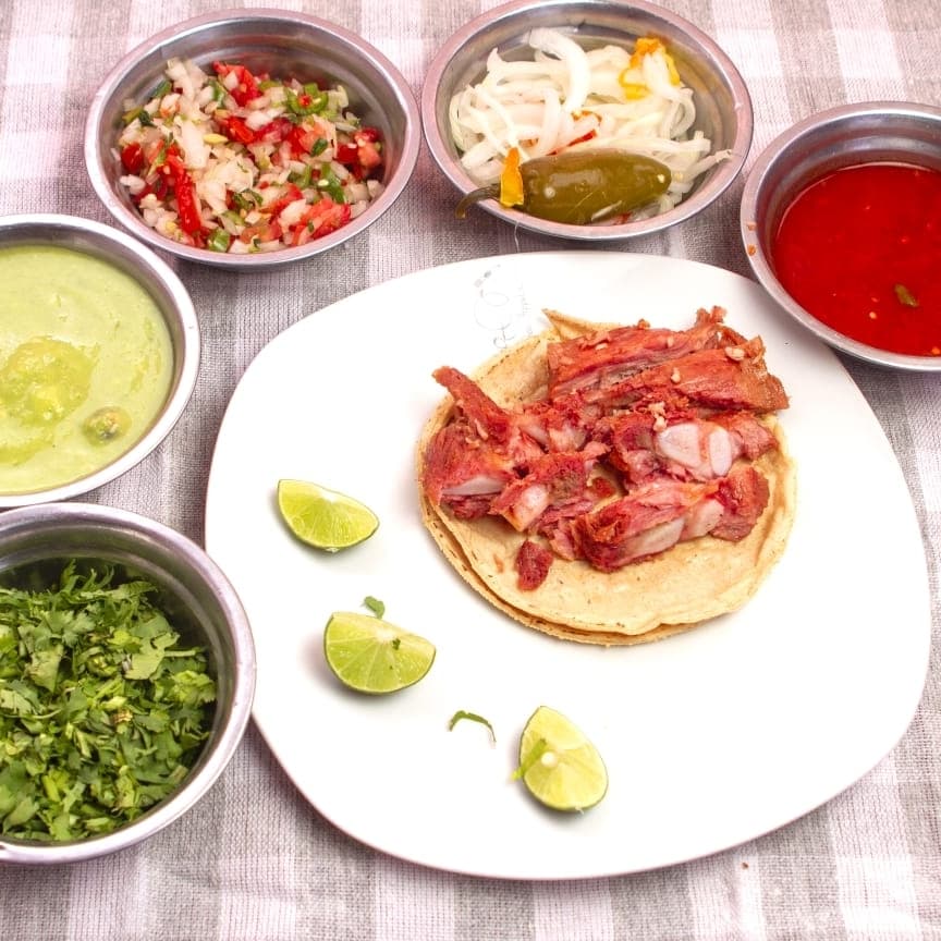 Tacos Costilla con huesito tierno