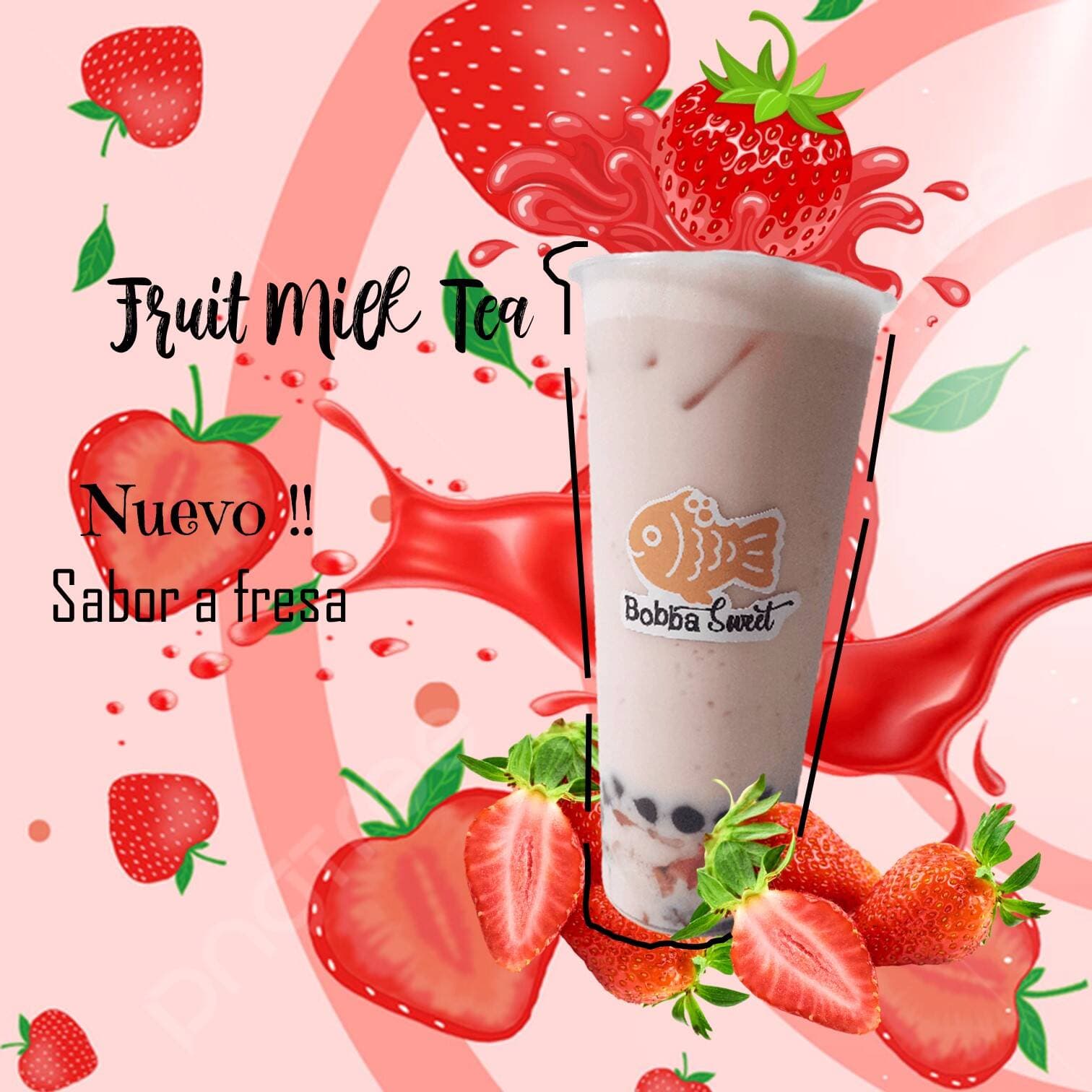 Fruit Milk Tea Fresa
