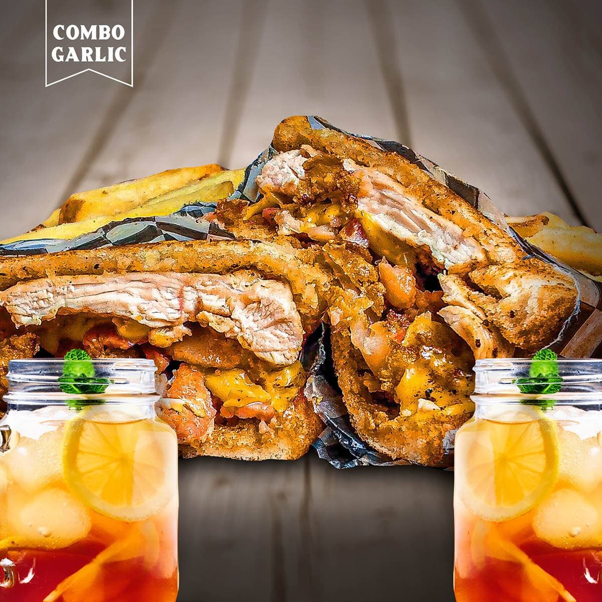 Combo-Conde Garlic (pollo Emp.)