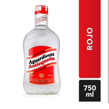 Botella Aguardiente Antioqueño Rojo