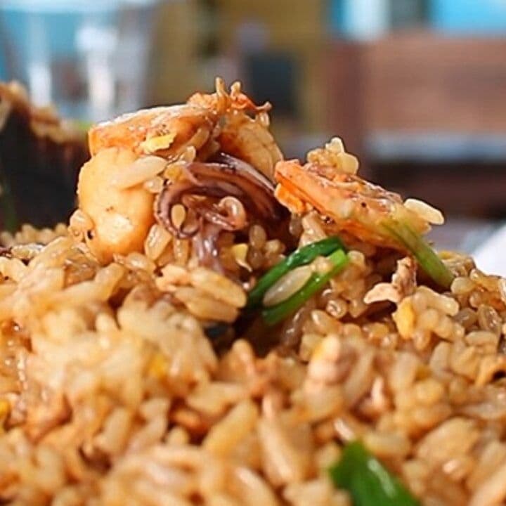 Arroz chaufa de mariscos