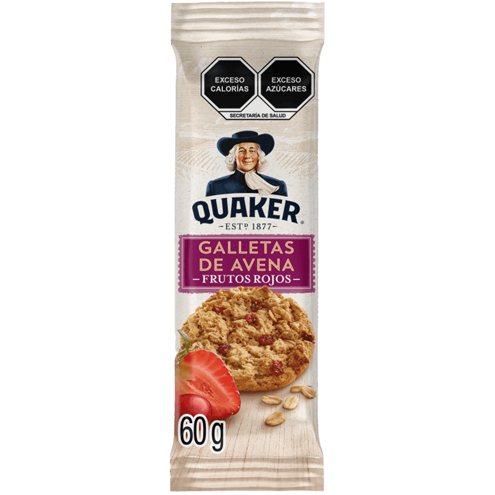 GALLETA DE AVENA QUAKER FRUTOS ROJOS 60G