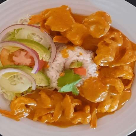 Camarones en Crema de Chipotle