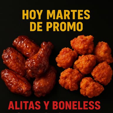 Media Docena Alitas/ Media Orden de Boneless