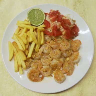 Camarones Medianos a la Mantequilla con Ajo