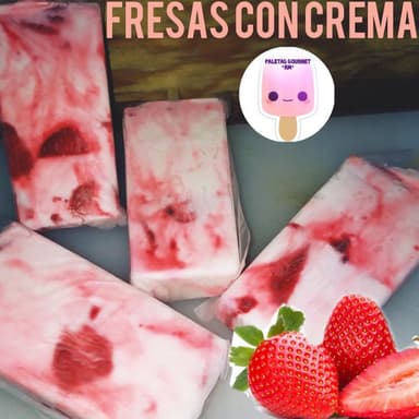 Paleta de Fresas con Crema