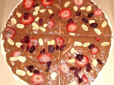Pizza con Crema de Avellana
