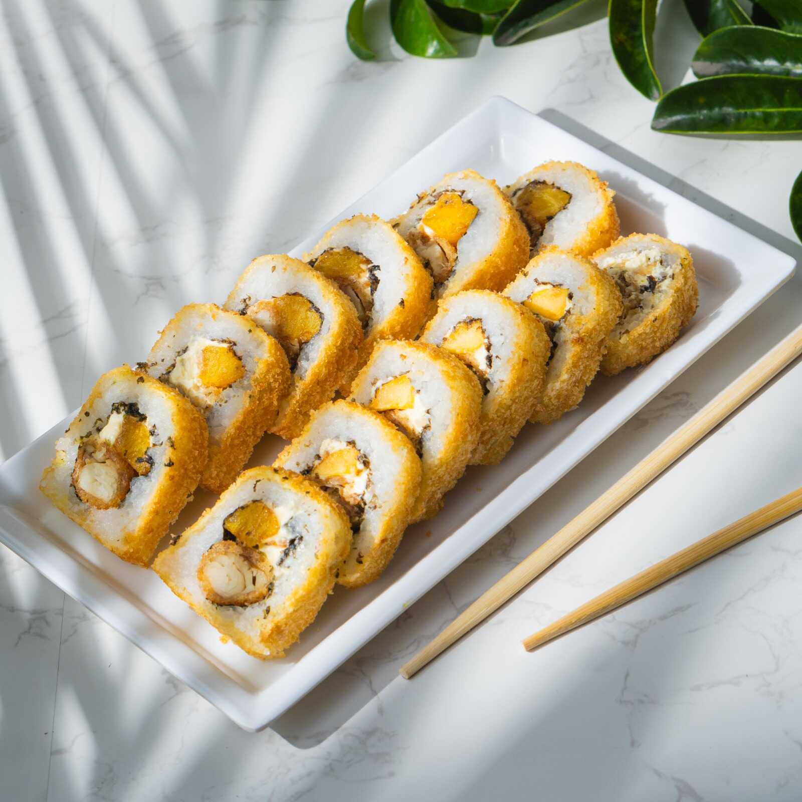 12 Bocados de Sushi Tilapia Tempura