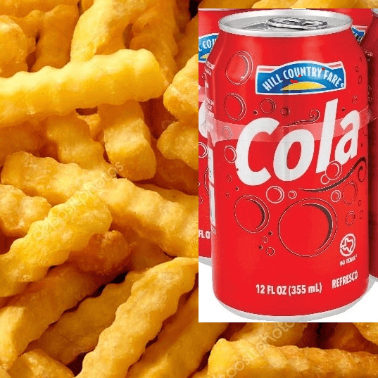 PAPAS CON REFRESCO