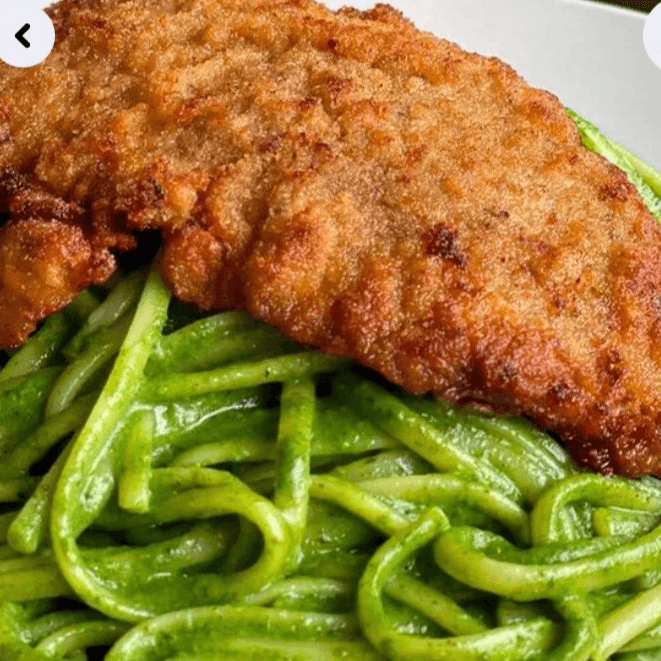 Tallarines Verdes C/ Filete Broaster