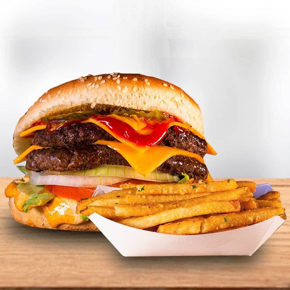 La de Carne Doble + Papas